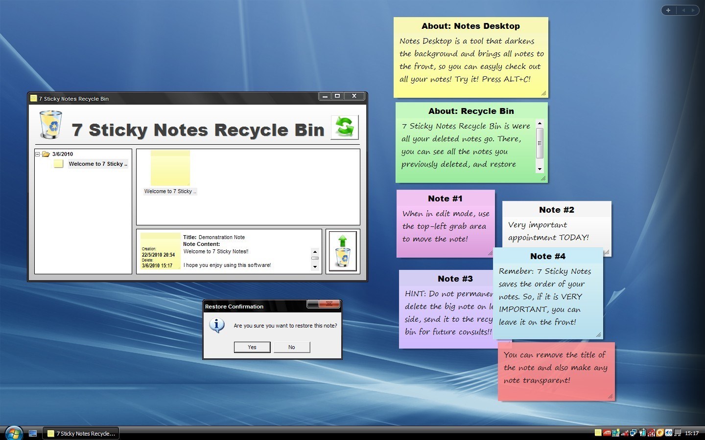 Sticky Notes App Windows 7